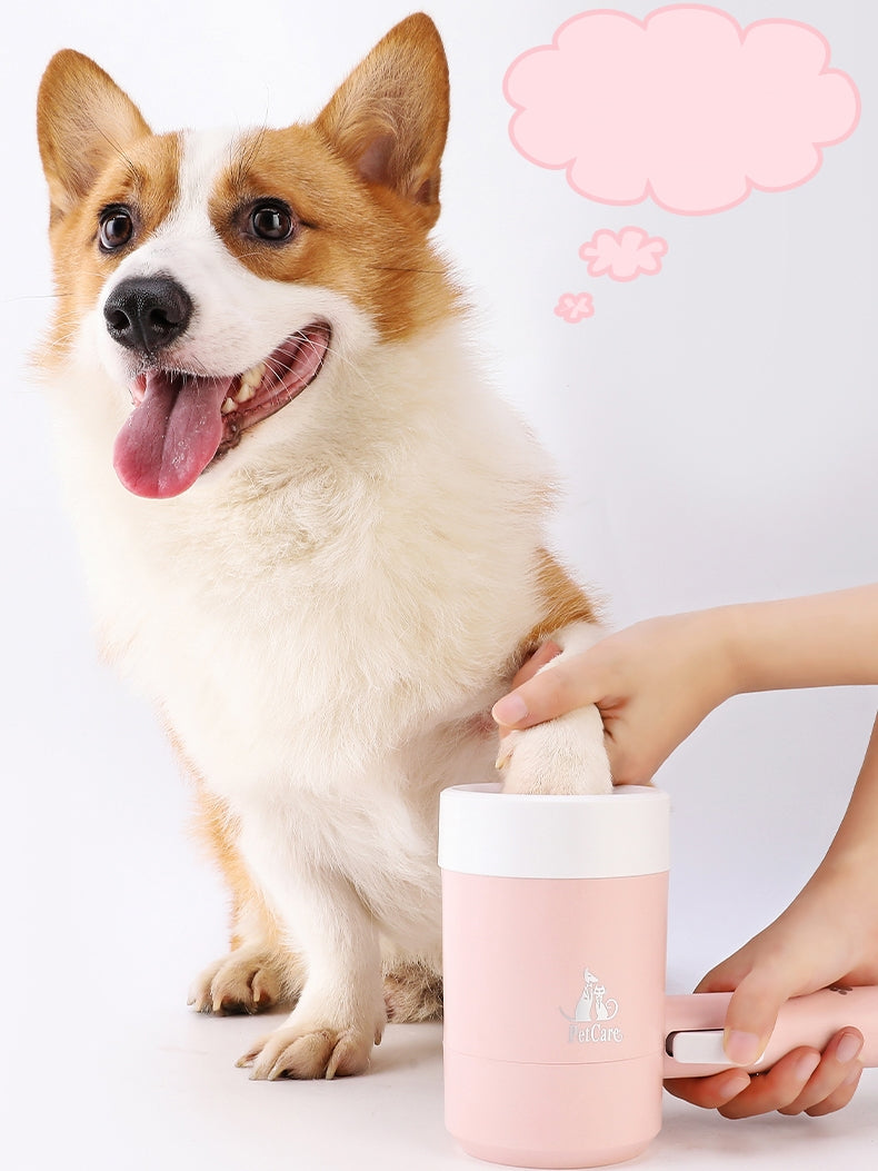 Dog Paw Cleaner Cup With Soft Silicone Combs