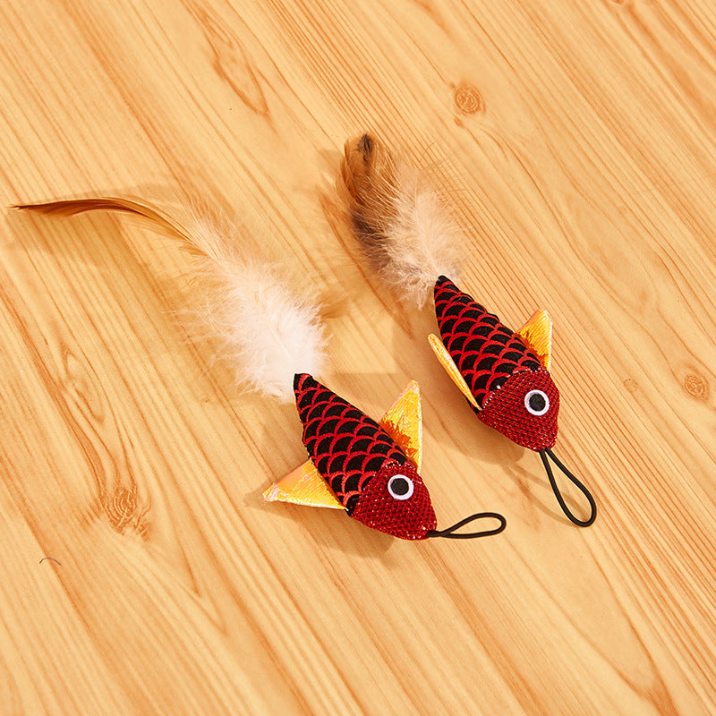 Cat Retractable Teaser Feather Toy