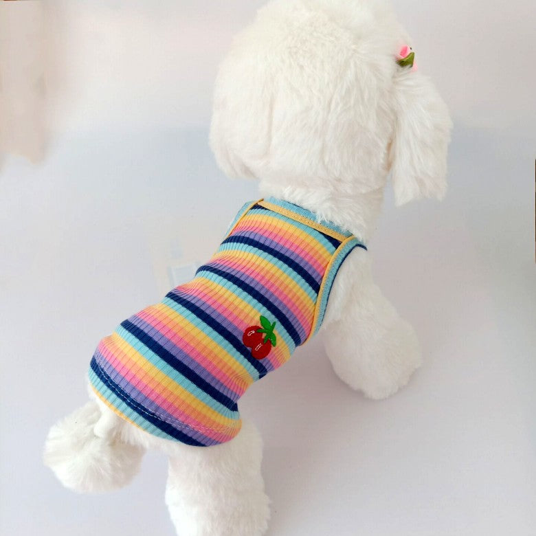 Color Stripes Puppy Vest Clothes