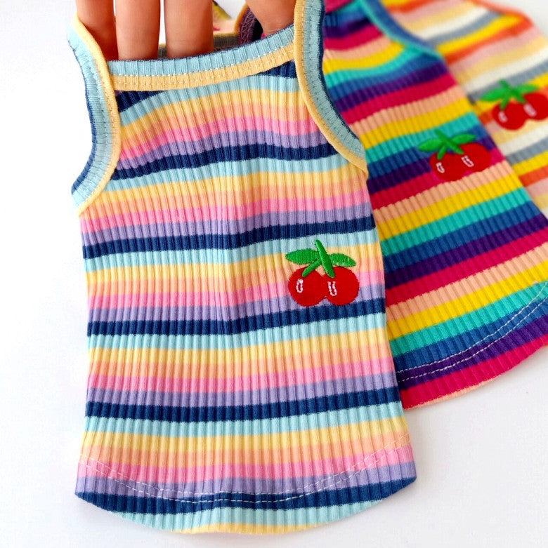 Color Stripes Puppy Vest Clothes