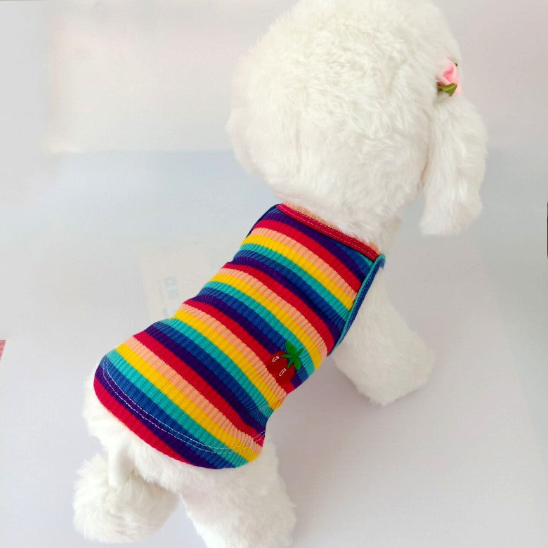 Color Stripes Puppy Vest Clothes