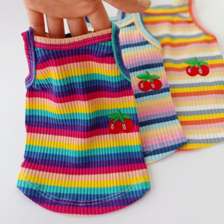 Color Stripes Puppy Vest Clothes